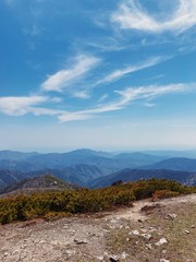 mountain landscape with blue sky