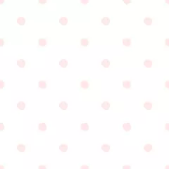 Nahtloses rosa Aquarell-Tupfenmuster auf weißem Hintergrund im nordischen Stil. Eleganter Druck für Stoff, Textil, Geschenkpapier, Sammelalbum, Tapete, Kinderkleidung, Kinderzimmer © olindana