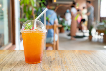 iced lemon tea glass