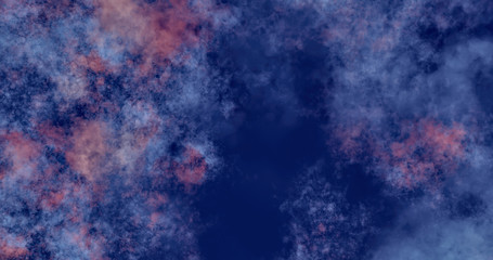 Vibrant abstract background for design. Blurry color spots: dark blue, orange, blue.