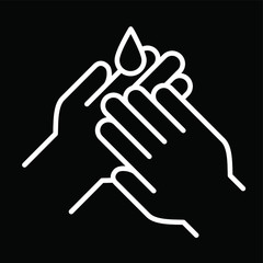 Hand washing, handwashing with soap, alcohol, detergent, anti bacteria and water. Wash your hands to keep clean icons. Flat vector icon. Hygiene sign symbols. Stop coronavirus  (Covid-19) Corona virus