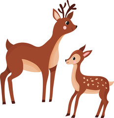 fawn and fawn isolated 