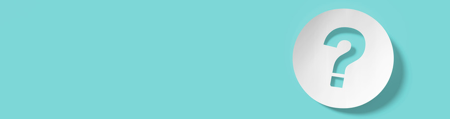 Question mark in front of a red color wall background. Business support concept - 3D Rendering.