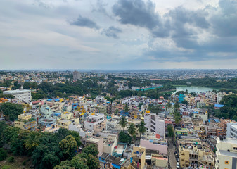 Cityscape of Bengaluru, India. 