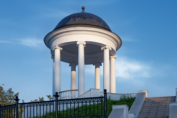 Ostrovsky Arbor on the city embankment. Kostroma, Russia