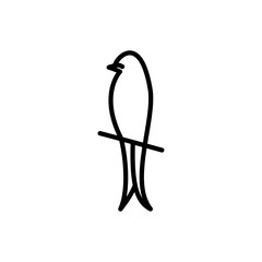 Bird line art concept illustration Premium Vector.
