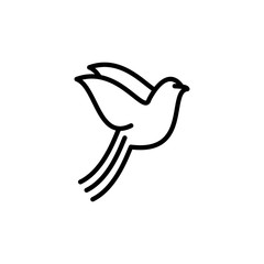 Obraz premium Bird line art concept illustration Premium Vector. 