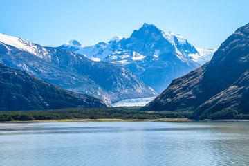 The southern coast of Chile presents a large number of fjords and fjord-like channels from the latitudes of Cape Horn