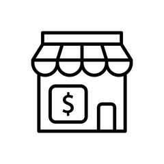 Shop, economy icon. Simple line, outline vector elements of economy icons for ui and ux, website or mobile application