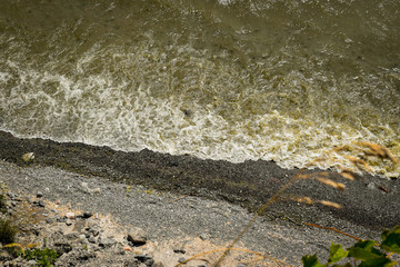 wave rolling onto a beach