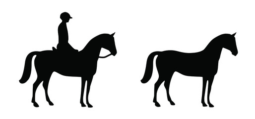 Warning zone, no horse riding. Forbidden sign symbol for situations where horse riding is not allowed. No traffic horses and rider area signs. Anti fox hunting concept. Stop halt allowed, no ban.