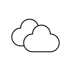 Cloudy day icon vector. Trendy flat cloudy day icon isolated on white background.