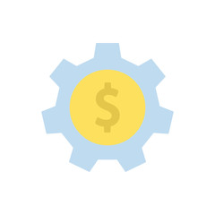 Money management, gear icon. Simple color vector elements of economy icons for ui and ux, website or mobile application
