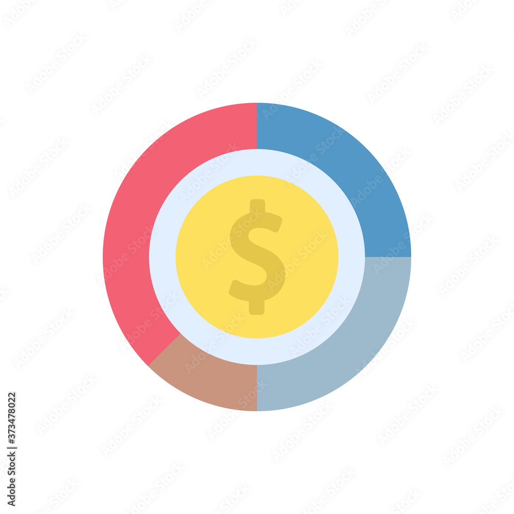 Poster dollar, coin icon. simple color vector elements of economy icons for ui and ux, website or mobile ap