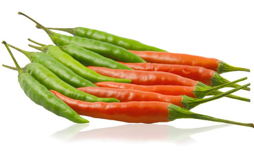 Cayenne pepper  lie opposite each other