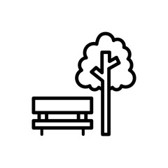 Bank tree retirement home icon. Simple line, outline vector elements of nursing home icons for ui and ux, website or mobile application