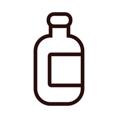 beer bottle line style icon