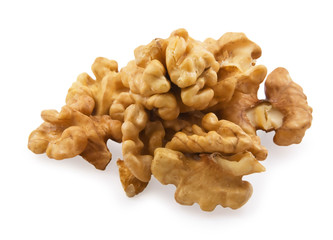 Walnut on white background.