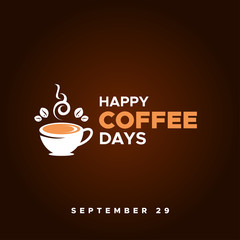 Happy Coffee Day Vector Design Illustration For Celebrate Moment