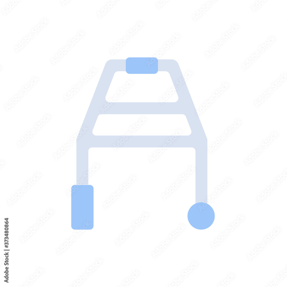 Poster walker old icon. simple color vector elements of nursing home icons for ui and ux, website or mobile