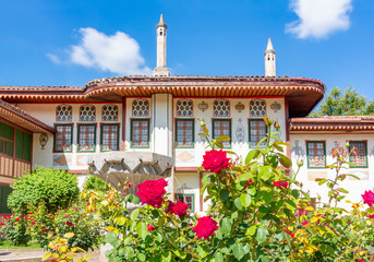 Bakhchisaray palace and gardens in Crimea