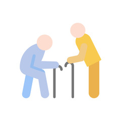 Older Retirement home icon. Simple color vector elements of nursing home icons for ui and ux, website or mobile application