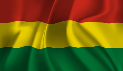Waving flag of the Bolivia. Waving Bolivia flag