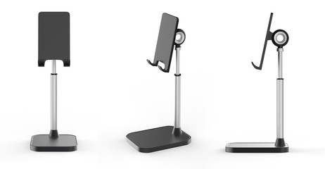 Cell Phone Stand,Angle Height Adjustable LISEN Cell Phone Stand For Desk,Thick Case Friendly Phone Holder Stand For Desk, Compatible with All Mobile Phones. 3d illustration