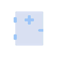 Fototapeta premium Medicine cabinet door icon. Simple color vector elements of nursing home icons for ui and ux, website or mobile application