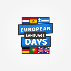 European Language Days Vector Design Illustration For Celebrate Moment