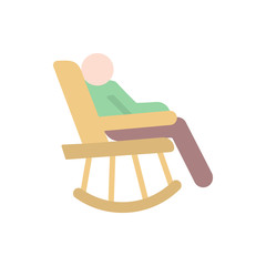 Chair retirement home icon. Simple color vector elements of nursing home icons for ui and ux, website or mobile application
