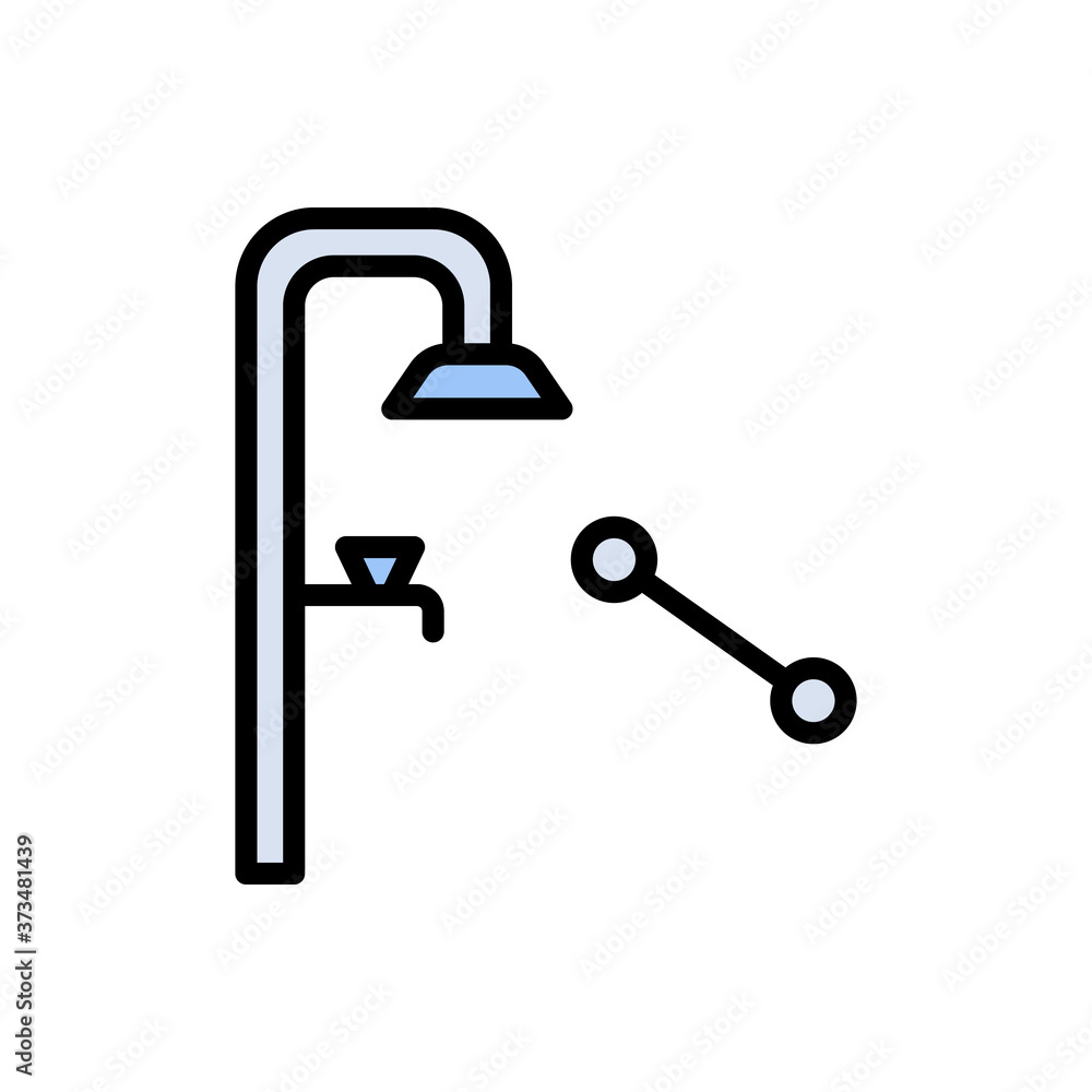 Poster shower old people icon. simple color with outline vector elements of nursing home icons for ui and u