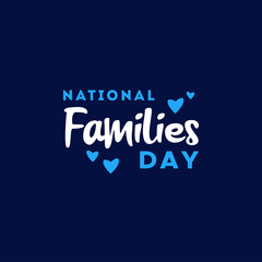 Fototapeta na wymiar National Families Day Vector Design Illustration For Celebrate Moment