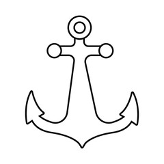 marine anchor line style icon