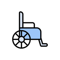 Wheelchair retirement home icon. Simple color with outline vector elements of nursing home icons for ui and ux, website or mobile application