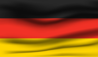 Waving flag of the Germany. Waving Germany flag
