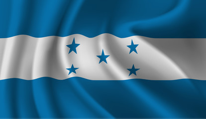 Waving flag of the Honduras. Waving Honduras flag