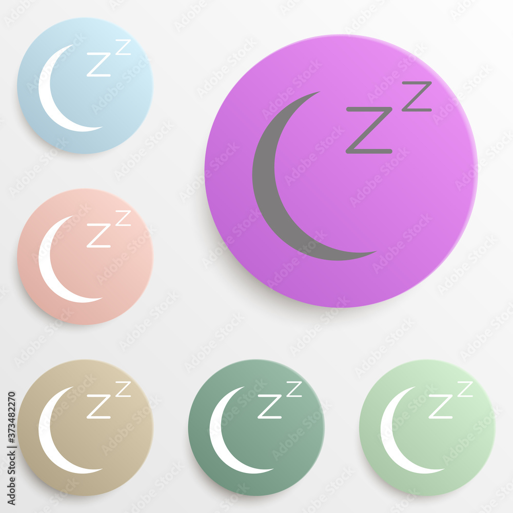 Poster speech bubble of dreaming badge color set. simple glyph, flat vector of web icons for ui and ux, web