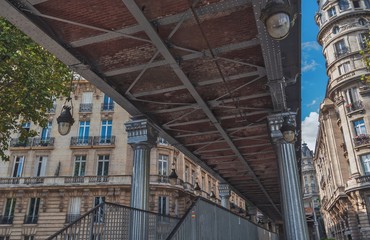 Under the Bir Hakeim bridge in Paris