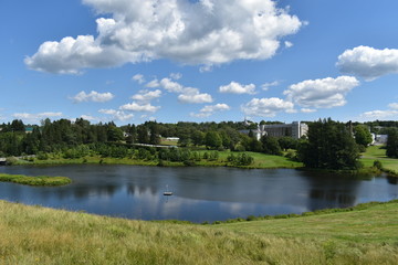 Fototapeta na wymiar The sisters' pond, Saint-Damien, Quebec