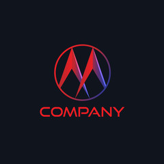 M letter logo design