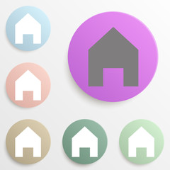 garage badge color set. Simple glyph, flat vector of web icons for ui and ux, website or mobile application