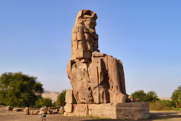 Fototapeta na wymiar Famous Luxor temple in the Sahara desert, Egypt, is a worship temple of the ancient Egypt god Amon Ra