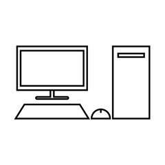 Icono de dispositivo: computadora. Ilustración vectorial