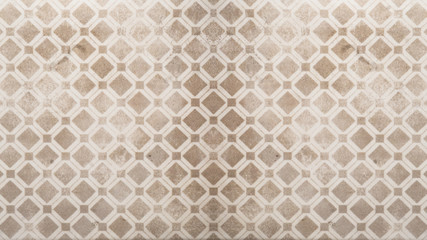Seamless light grunge beige brown white cement stone concrete paper textile tile wallpaper texture background, with hexagonal hexagon diamond / rhombus / lozenge shape print pattern