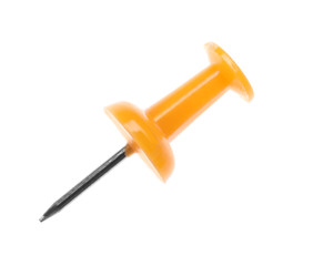 Colorful drawing pin isolated on white. School stationery