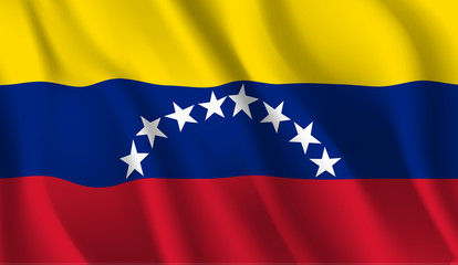 Waving flag of the Venezuela. Waving Venezuela flag