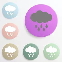 Möbelaufkleber Hard Rain badge color set. Simple glyph, flat vector of web icons for ui and ux, website or mobile application © rashadaliyev