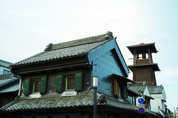 Old Japanese style architecture at Koedo Kawagoe, Saitama, Japan. Koedo Kawagoe is popular sightseeing spot that remains old japanese style architectures.