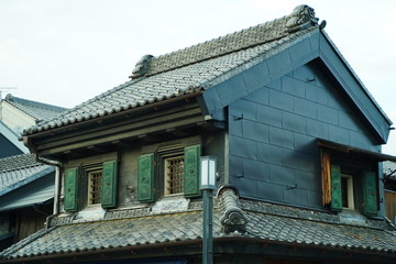 Old Japanese style architecture at Koedo Kawagoe, Saitama, Japan. Koedo Kawagoe is popular sightseeing spot that remains old japanese style architectures.
